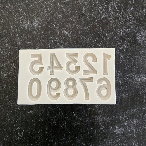 Number Chocolate Fondant Gum Paste Silicone Mold NWOT - Picture 1 of 4